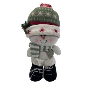 Snowman 12” Plush Decor Weighted Feet